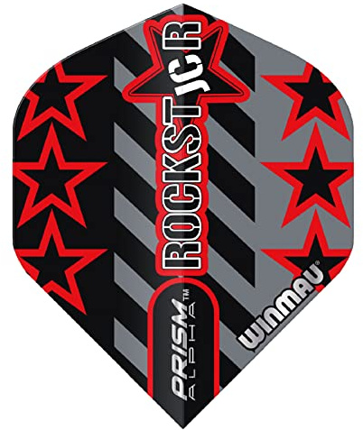 WINMAU Prism Alpha Joe Cullen Grau und Schwarz Dart-Flüge - 1 Satz pro Packung (insgesamt 3 Flüge)