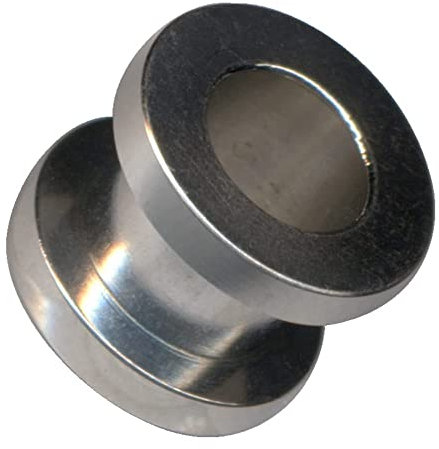 PIERCINGO® Flesh TUNNEL 4-25mm CHIRURGENSTAHL 316L EDELSTAHL Piercing Schmuck Ohr Plug Tube Stecker Schraub Gewinde Stahl Earplug (6mm, Silber Chrom)