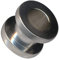PIERCINGO® Flesh TUNNEL 4-25mm CHIRURGENSTAHL 316L EDELSTAHL Piercing Schmuck Ohr Plug Tube Stecker Schraub Gewinde Stahl Earplug (6mm, Silber Chrom)