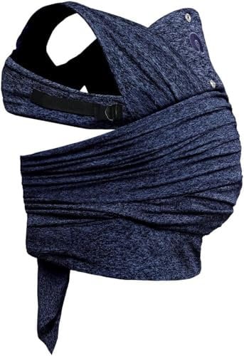 Boppy Comfyfit Evolution Babytrage, einfach zu tragen und verstellbar, ergonomische Babytrage für Mamas Vorderseite mit Kopf- und Nackenstütze, breite geknotete Gurte, verstellbare Armlöcher