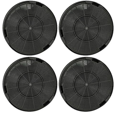 vhbw 4x Aktivkohlefilter kompatibel mit Franke 110.0197.423, 110.0197.424, 110.0197.426, 110.0197.427, 110.0197.428 Dunstabzugshaube - 19,6 cm