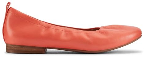 Clarks Women's Fawna Soft Ballet Flat, Coral Leather, 3 UK