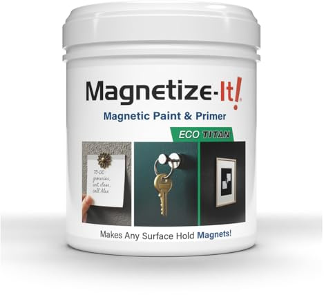 Magnetic Paint & Primer (Water Based) – ECO TITAN Extra Strong, Sustainable, Easy to Apply 1L, Black