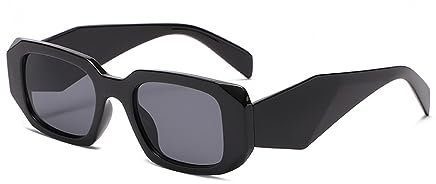 FDEETY Rechteckige Retro Sonnenbrille Damen Vintage Brille Uv Schutz Klassisch Eyewear Trendig Accessoires Strahlenschutz