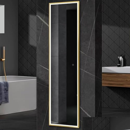 ALMACEN DE LA CASA LEDIMEX LED-Spiegel, rechteckig, gebürstetes Gold, New York für moderne Badezimmer