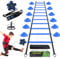 YHOTOGEA Football Training Equipment, Speed Agility Training Set, Agility Ladder 12 Rung 6M, Football Kick Trainer, 12 Disc Cones, Skipping Rope, Football Training Kit for Boys, Adult Soccer Training