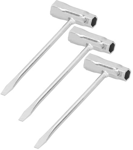 ACONDE 3 Stück Kombischlüssel, Kettensägenschlüssel, T-förmig Schraubenschlüssel, Zündkerzenschlüssel, 13 mm x 19 mm