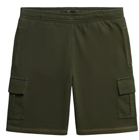 Superdry Herren Cargoshorts mit Kontrastnaht Verwaschenes Olivgrün M