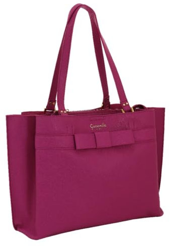 Camomilla Milano Borsa a Spalla porta PC Donna, Borsa Computer, Borsa PC 13-15 pollici, Borsa Laptop 13-15 pollici, Con Tracolla, Similpelle, Collezione Nice Office, Colore Fucsia