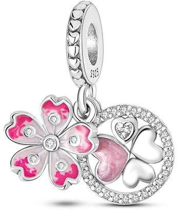 QIKAOLA 925 Charms in argento Sterling Pandora Charms Pendant Beads per le donne Charms Beads Fit per bracciali e collane europee