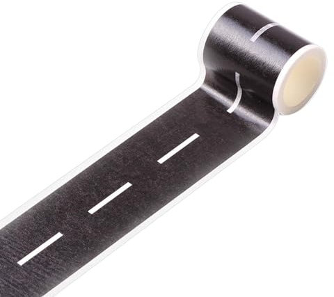 Jowxsx Straßen Klebeband Für Kinder Spielen Road Tape Autobahn Eisenbahn Straßen Klebeband Schwarzes Straßenband, Für Spielen Und Lernen, Kunst, DIY Handwerk Aufkleber Klebebänder