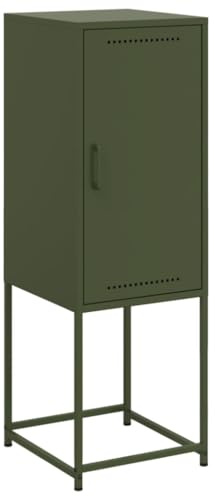 vidaXL Highboard Olivgrün 36x39x107 cm Stahl
