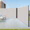 arvioo Toldo lateral extensible de doble cara, crea privacidad en el exterior, hasta 6 m, función retráctil automática, protección solar y cortavientos, estor lateral como protección visual (gris,