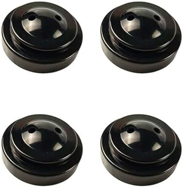 4Pcs Black Desk Flag Holders, 2 Holes Plastic Mini Flag Holder Round Base Miniature Flag Stands for Home Office Conference Desktop Display Decor