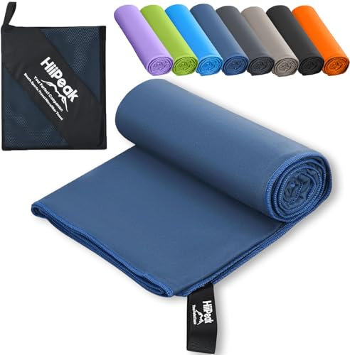 HiiPeak Mikrofaser Handtuch Kompakt und Leicht Microfaser Handtücher Fitness Schnelltrocknend microfaser Badetuch Saugfähiges Sporthandtuch Fitnessstudio Schwimm und Gym Handtuch