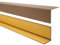 QUEST Cornière PVC Rigide Autoadhésive – Baguette d’Angle de Protection en PVC Dur pour Mur et Rebord – Profilé de Coin, 20x10mm, 100cm, marron