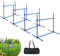 Suusolny Blau 4X Hürden für Hunde Agility-Ausrüstung Slalom Stangen Höhenverstellbar Slalom Training Trainingsset Trainingsstangen Sprungstangen-Set 104x70x101cm