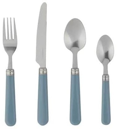 New Stainless Steel Everyday Use 16 Piece Cutlery Set (Ashley Blue)