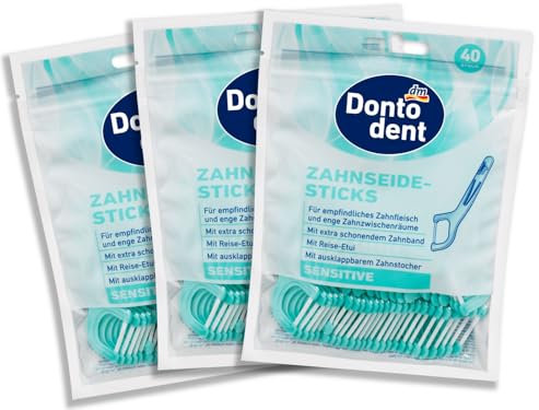 Balea Dontodent Zahnseidesticks Sensitive, 3x40 St (120 Stück)