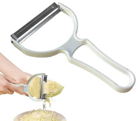 Pavsicgn Trituratore di cavolo verde, grattugia per cavolo - Trituratore portatile multiuso per carote a bocca larga,Pelapatate con impugnatura ergonomica per la preparazione del cibo