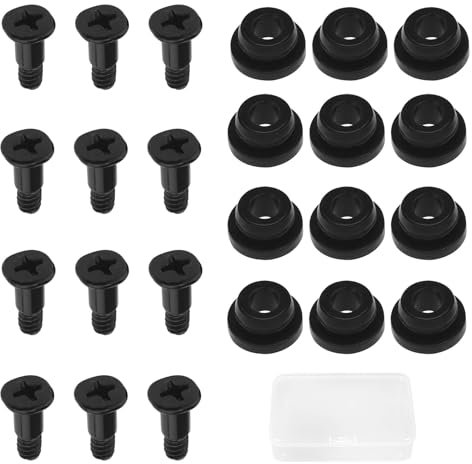 SANTUO 3.5-inch SSD Shock Absorber Screws with Rubber Washers, 12PCS Vibration Dampening and Mechanical Hard Disk Fixing Disk Screws for 3.5 HDD SSD PC Computer Case With Plastic Storage Box