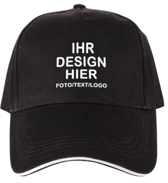 ERICAT personalisiert Cap personalisierte Basecap mit Foto/Logo/Text Baseball Cap selbst gestalten für Männer&FrauenBaseballkappe, verstellbare Trucker-Kappe aus Baumwolle,Unisex-Dad-Hut