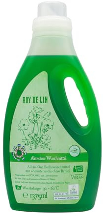 ROY DE LIN WASCHMITTEL ALMWIESE hergestellt in Österreich - All-in-One Seifenwaschmittel mit dem Duft nach heimischen Blumen und Blüten - für helle und bunte Kleidung (3)