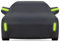 Auto Abdeckplane für BMW 5 Series E60/E61 (2004-2010) Schwarz Autoabdeckung Outdoor mit Reißverschluss,Allwetter gegen Schnee,Regen,UV-Strahlen,Staub,Kratzer Autoplane mit Reflektionsstreifen
