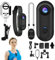 VLOGGING Cámara Monte- Cámaras con grabación de audio y vídeo | Dispositivo para cámara portátil | 4K impermeable con clip magnético y 360 ° para ciclismo, moto, gimnasio, excursiones, Viag