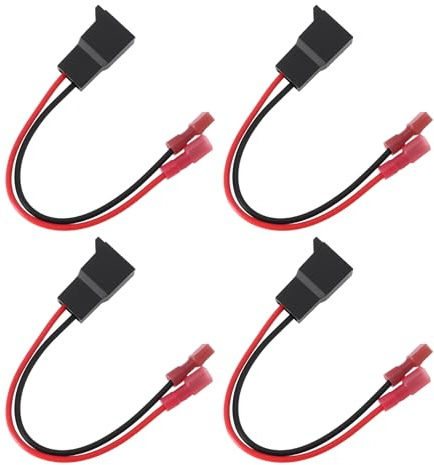 ECSiNG 4Pcs 2Pin Car Speaker Adaptor Wire SAC-41005 Compatible with VW Compatible with Skoda