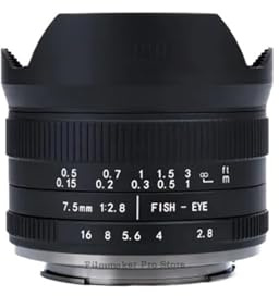 Compatible for Sony E-Mount 7.5mm F2.8 APS-C Fisheye Manual Focus Lens Z M4/3 XF X EF-M mount(XF)