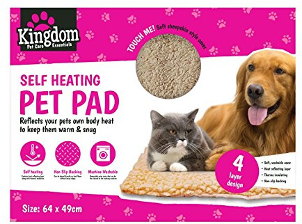 Kingdom SELF WARMING PET BED PAD SUPER SOFT MACHINE WASHABLE 64CM X 49CM