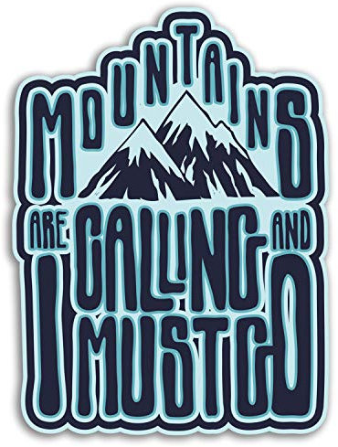 DestinationVinyl 2 x 10cm Mountains Ski Snowboard Vinyl-Aufkleber - Aufkleber Gepäck-Reise # 19248 (10 cm groß)