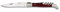 Navaja LAGUIOLE Micarta Roja Sacacorchos 9,5 cm para Caza, Pesca, Camping, Outdoor, Supervivencia y Bushcraft Albainox 10659 + Portabotellas de regalo