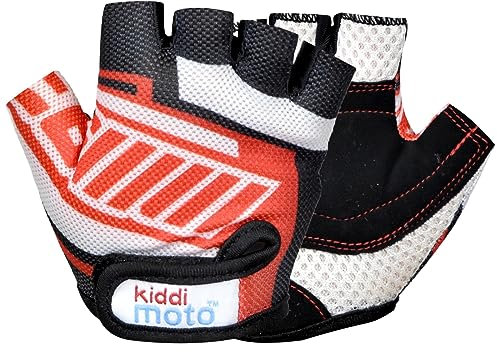 KIDDIMOTO Kinder Fahrradhandschuhe Fingerlose für Jungen und Mädchen/Fahrrad Handschuhe/Bike Kinder Handschuhe - Offizielle Marc Marquez 2019 - M (4-8y)