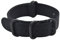 ArtStyle Uhrenarmband mit ballistischem Nylon-Material und hochwertiger schwarzer Schnalle (mattes Finish) 21mm schwarz