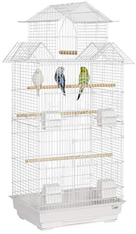 WUNDAPETS LIBERTA WHITE JINTU LARGE COCKATIEL CONURE BUDGIE TALL BIRD CAGE WITH C1 STAND