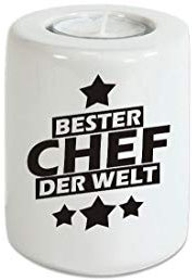 Shirtstown Portavelas de cerámica con el mejor jefe del mundo.