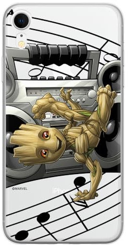 ERT GROUP mobile phone case for Apple Iphone XR original and officially Licensed Marvel pattern Groot 004 optimally adapted to the shape of the mobile phone, partially transparent