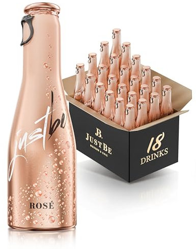 JustBe Rosé | Piccolo frizzante l Prickelnder Premium Roséwein (Rosé, 18 x 0,2l)