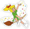 Spreadshirt Bibi Blocksberg Fliegt Auf Kartoffelbrei Sticker, max. 10 x 10 cm, 10 x 10 cm, Mattweiß