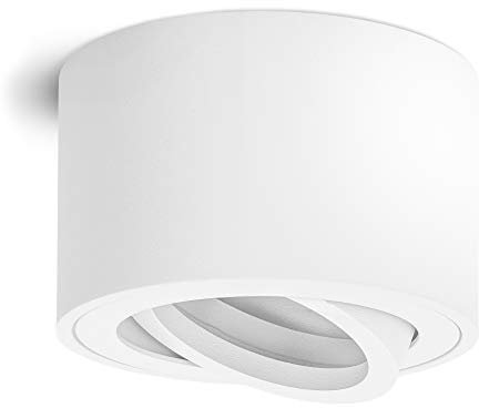 linovum Aufbauleuchte SMOL extra flach schwenkbar in matt weiß & rund - Aufbauspot Aufputz Ø 80 mm geeignet für LED Module