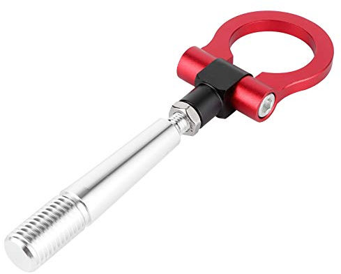 Gancho de Remolque Delantero para Coche Universal para GTR Trasero para Anillo de Remolque de Carreras de Tornillo de Estilo JDM para 370Z GT-R G37 (Rojo)