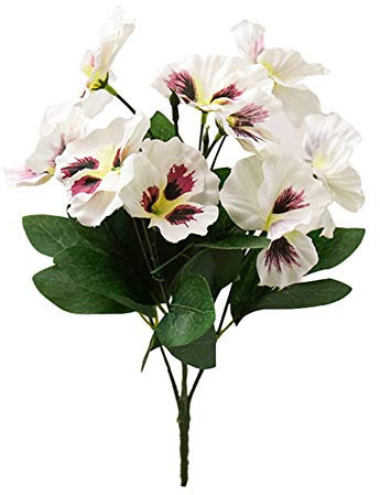 Benoon Künstliche Blume, Stiefmütterchen, Garten, DIY, Bühne, Party, Zuhause, Hochzeit, Basteln, Dekoration, Weiß