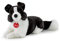 Trudi Klassik TUDN8000 Plüschhund Border Collie Scott 15 x 23 x 30 cm (Größe M), hochwertiges Stofftier mit weichen Materialien, realistische Details, waschbar, Kuscheltier für Kinder, Weiß/Schwarz
