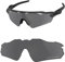 Vaep Verres de rechange en polycarbonate pour Oakley Radar EV Path OO9208 - Polarisés élargis, uranium noir, Radar EV Path