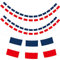 jijAcraft Fahne Flagge Frankreich, 11M Frankreich France Fahnenkette Girlande mit 40 Fahnen 14 x 21 cm zur Dekoration Nationalfest, Fußballmeisterschaft