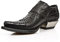 New Rock Scarpe 7934-S2 in Pelle di Pitone Goffrato con Fibbia e Tacco di Acciaio