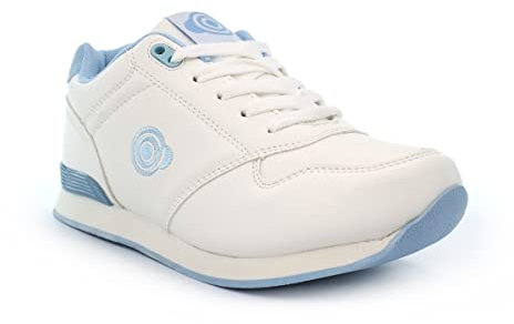 Womens Lawn Bowling Shoes Ladies Bowls Shoes Ladies Lawn Bowling Trainers Womens Bowls Trainers Womens Bowling Shoes Lace Up White/Blue 3 UK