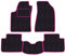 Fußmatten-Set für Kia CEE'D SW Baujahr 2007 bis 2012 aus Faserboden hergestellt in Italien Anthrazit und Fuchsia